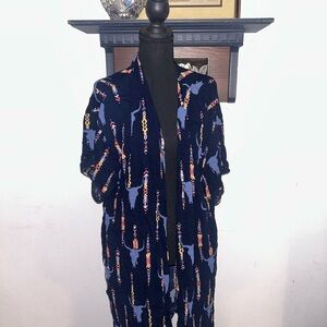 Ariat Navy Patterned Kimono